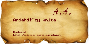 Andaházy Anita névjegykártya